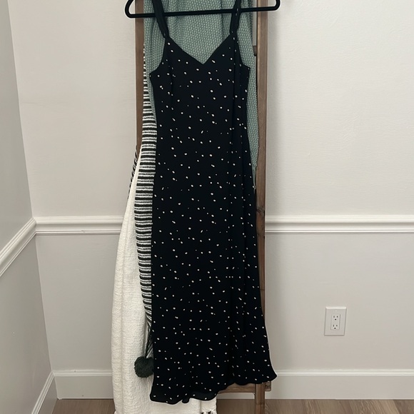 Tavik black polka dot midi slip dress Size XS - Picture 3 of 4